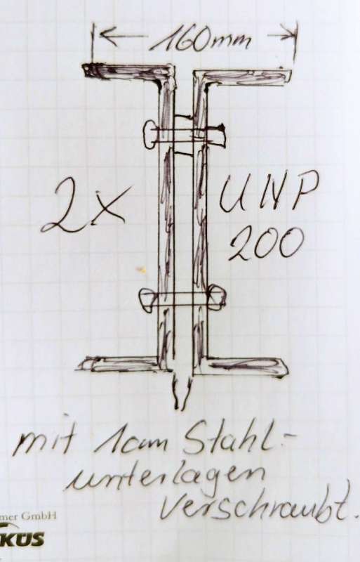BAU.DE / BAU-Forum: 1. Bild zu Antwort "Alternative: UNP200 Träger für Garagendurchbruch – Montage-Tipps" auf die Frage "Tragende Wand in Garage entfernen: Kosten, Statik & Risiken beim Durchbruch?" im BAU-Forum "Innenwände" BAU.DE / BAU-Forum: 1. Bild zu Antwort "Alternative: UNP200 Träger für Garagendurchbruch – Montage-Tipps" auf die Frage "Tragende Wand in Garage entfernen: Kosten, Statik & Risiken beim Durchbruch?" im BAU-Forum "Innenwände"