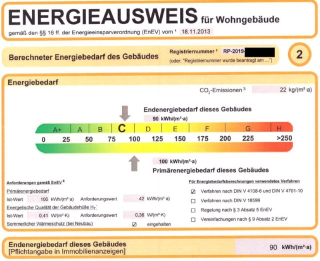 BAU.DE / BAU-Forum: 1. Bild zu Antwort "Energieausweis anonymisiert: EnEV-Standard Bauamt?" auf die Frage "Energieausweis: Ist-Wert höher als Anforderungswert? Bedeutung & Konsequenzen" im BAU-Forum "Neubau" BAU.DE / BAU-Forum: 1. Bild zu Antwort "Energieausweis anonymisiert: EnEV-Standard Bauamt?" auf die Frage "Energieausweis: Ist-Wert höher als Anforderungswert? Bedeutung & Konsequenzen" im BAU-Forum "Neubau"