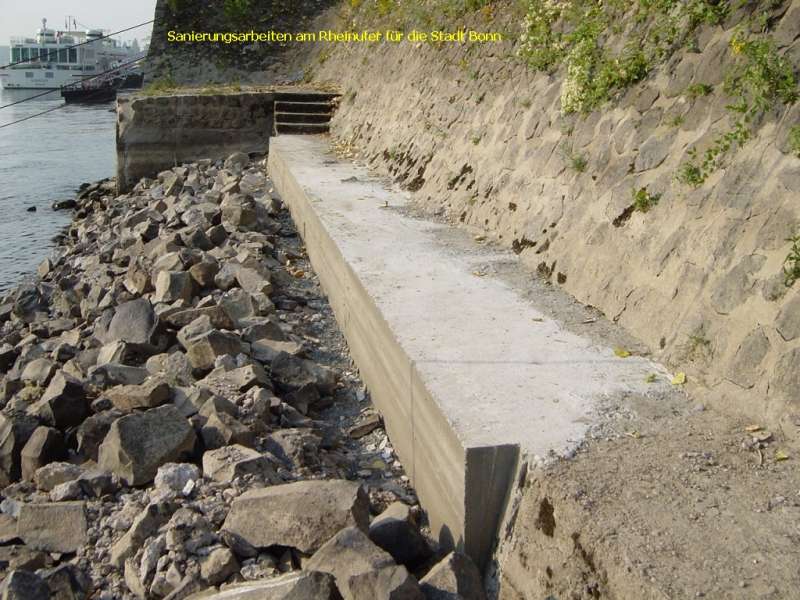 Bild: Sanierung eines Flußbettes fertig gestellt