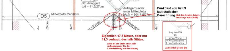 BAU.DE / BAU-Forum: 1. Bild zu Antwort "Statik Mittelpfette: Bild zur HEA 100 Abstützung" auf die Frage "Mittelpfette abstützen: Punktlast, Knicksicherheit & Statik der Metallstütze?" im BAU-Forum "Bauphysik" BAU.DE / BAU-Forum: 1. Bild zu Antwort "Statik Mittelpfette: Bild zur HEA 100 Abstützung" auf die Frage "Mittelpfette abstützen: Punktlast, Knicksicherheit & Statik der Metallstütze?" im BAU-Forum "Bauphysik"