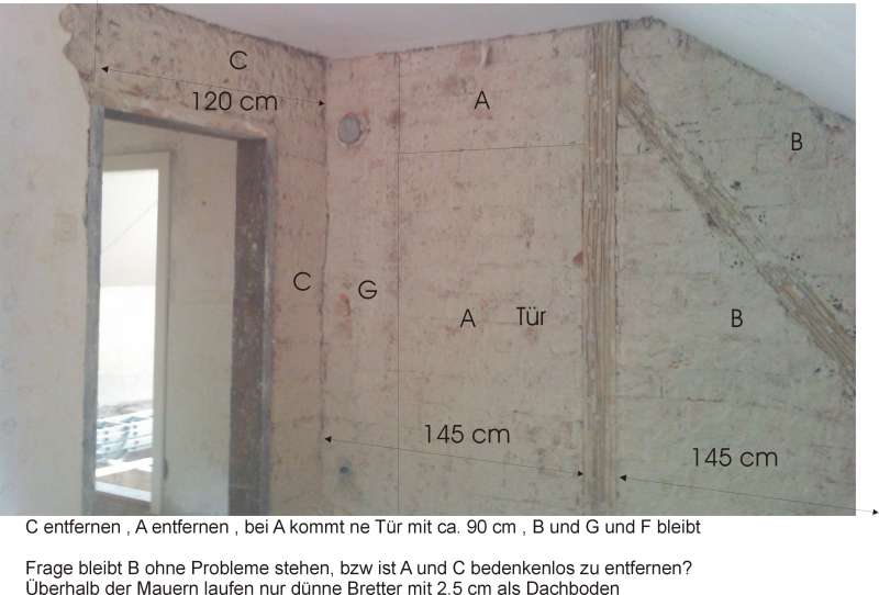 BAU.DE / BAU-Forum: 1. Bild zu Frage "Wand entfernen: Statik prüfen! Tragende Wand erkennen & Türöffnung planen" im BAU-Forum "Innenwände" BAU.DE / BAU-Forum: 1. Bild zu Frage "Wand entfernen: Statik prüfen! Tragende Wand erkennen & Türöffnung planen" im BAU-Forum "Innenwände"