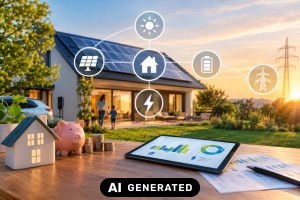 Energieautarkie im Alltag: Strombudget smarter planen - Bild: KI-generiert / BAU.DE Energieautarkie im Alltag: Strombudget smarter planen - Bild: KI-generiert / BAU.DE