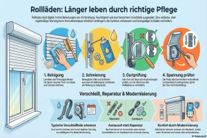 Rollläden richtig pflegen und warten: So bleiben sie jahrelang funktionsfähig Rollläden richtig pflegen und warten: So bleiben sie jahrelang funktionsfähig